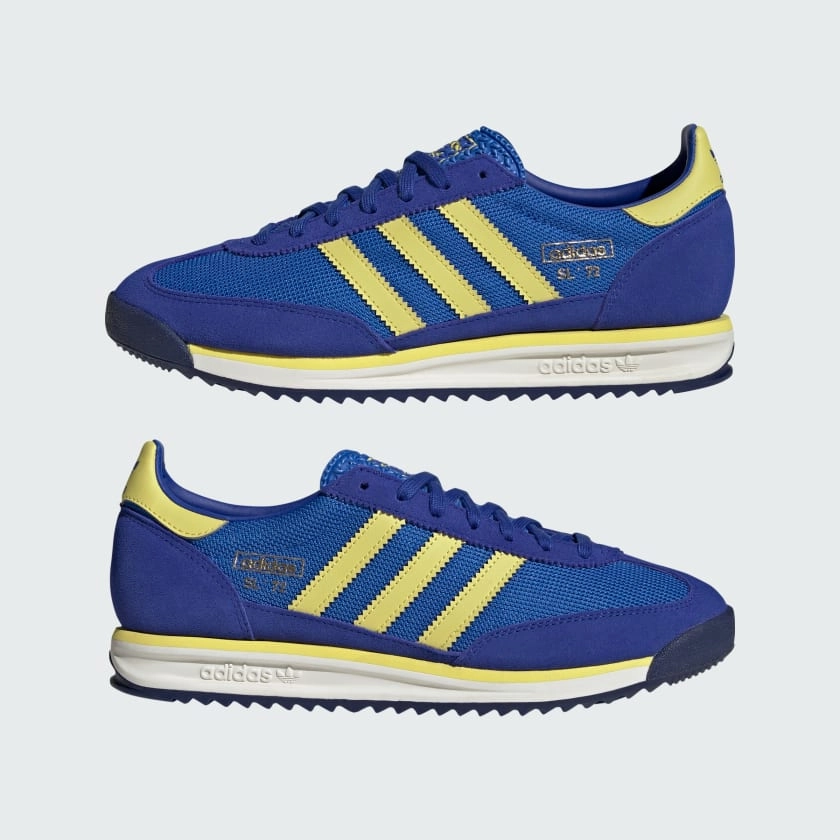 Men's Adidas SL 72 RS Shoes  - Semi Lucid Blue/Pure Sulfur Gazelle Shoes Adidas