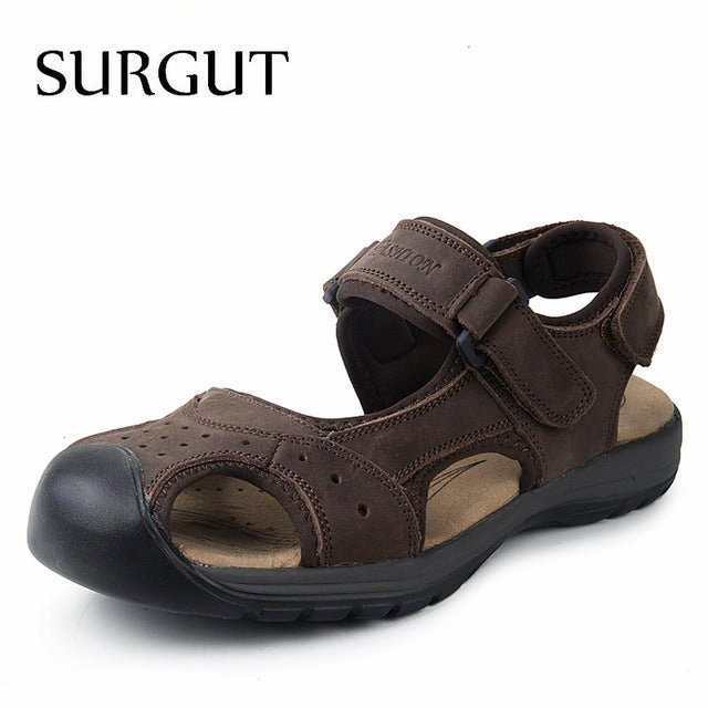 Orthopedic Shoes Fashion Summer Sandals Men Shoes  Brand Breathable Quality Leather Beach Sandals Comfy Simple Men's Sandals Shoes