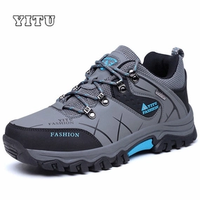 YITU Men Profession Hiking Shoes Waterproof Anti-Skid Outdoor Trekking Shoes High Quality Climbing Sports Shoes Plus Size 39~47 Best Shoes For Toddlers With Flat Feet
