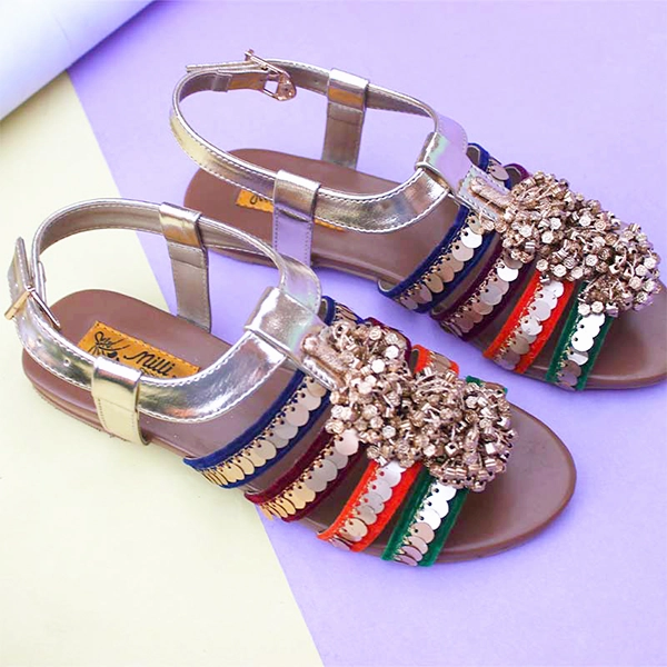 Character Shoes Fancy Flat Sandals For Ladies