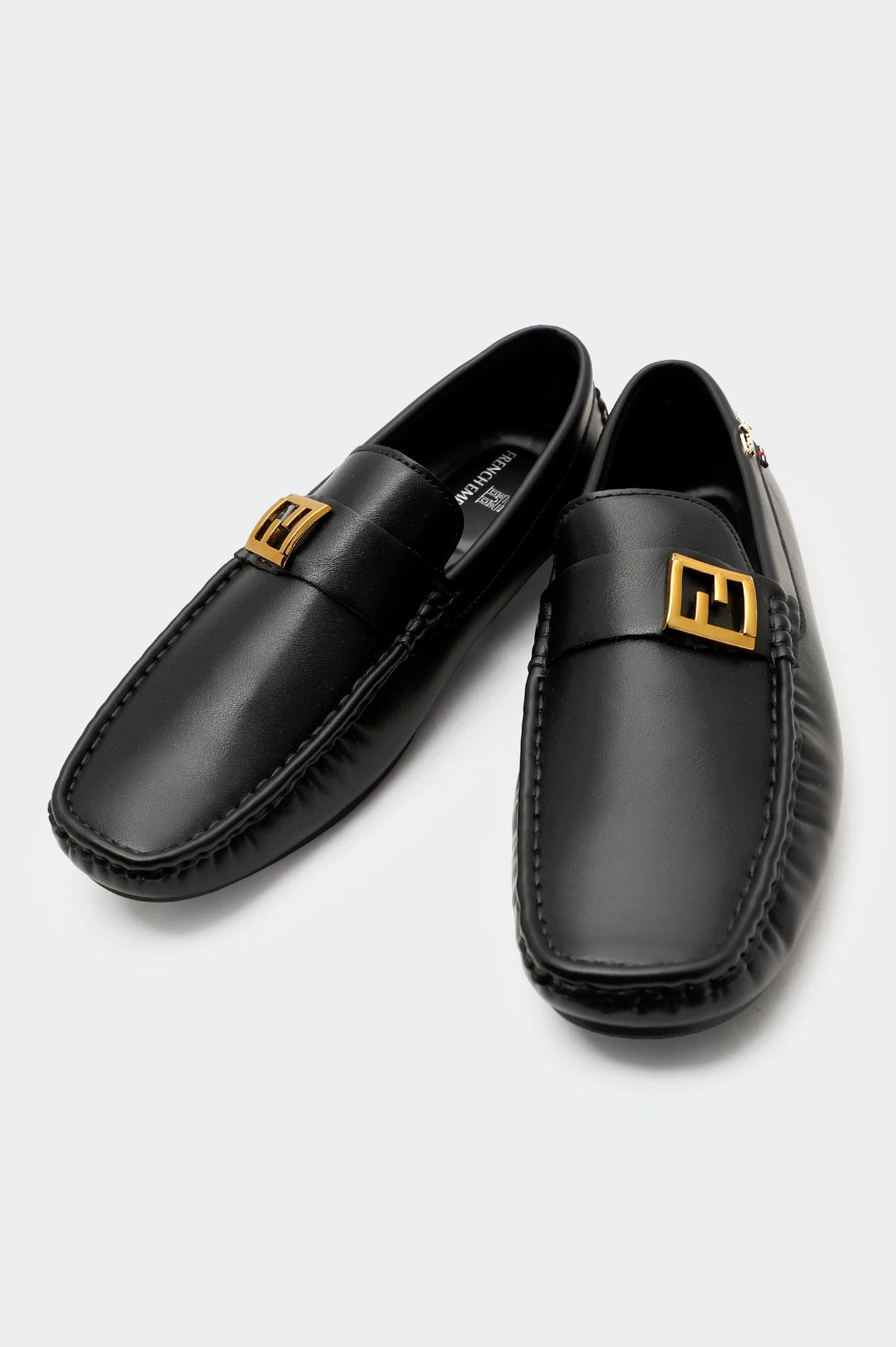 Black Casual Moccassins Shoes Lace-up Casual Shoe