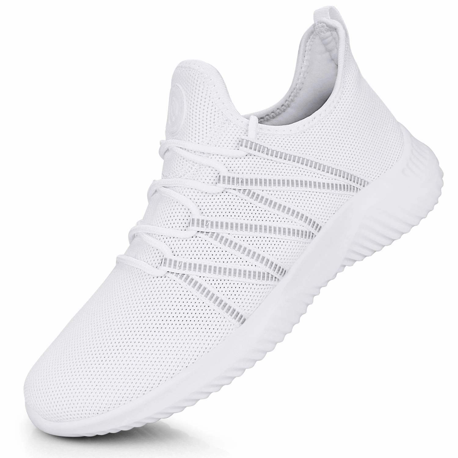 FEETHIT Mens Classic Walking Sneaker White Hiking Shoes Tips