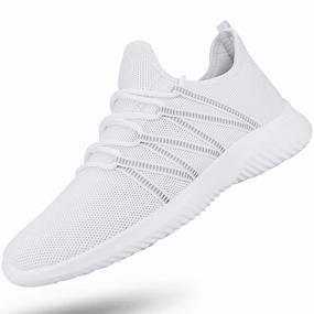 Best Hiking Shoes For Slippery Rocks FEETHIT Mens Classic Walking Sneaker White