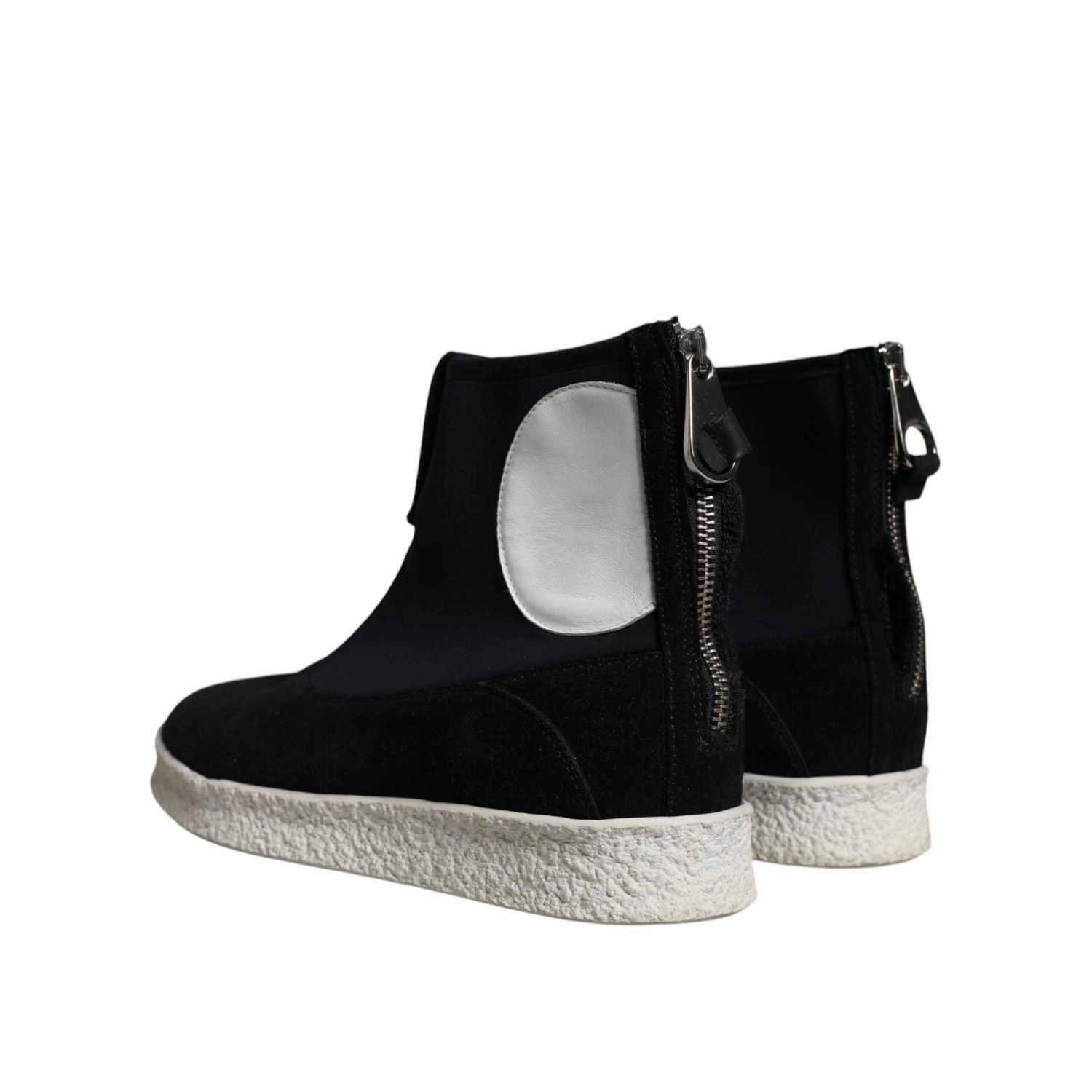 Alexander McQueen Black White Neoprene Takeshi Mid Calf Boots Shoes Winter Boots Meaning