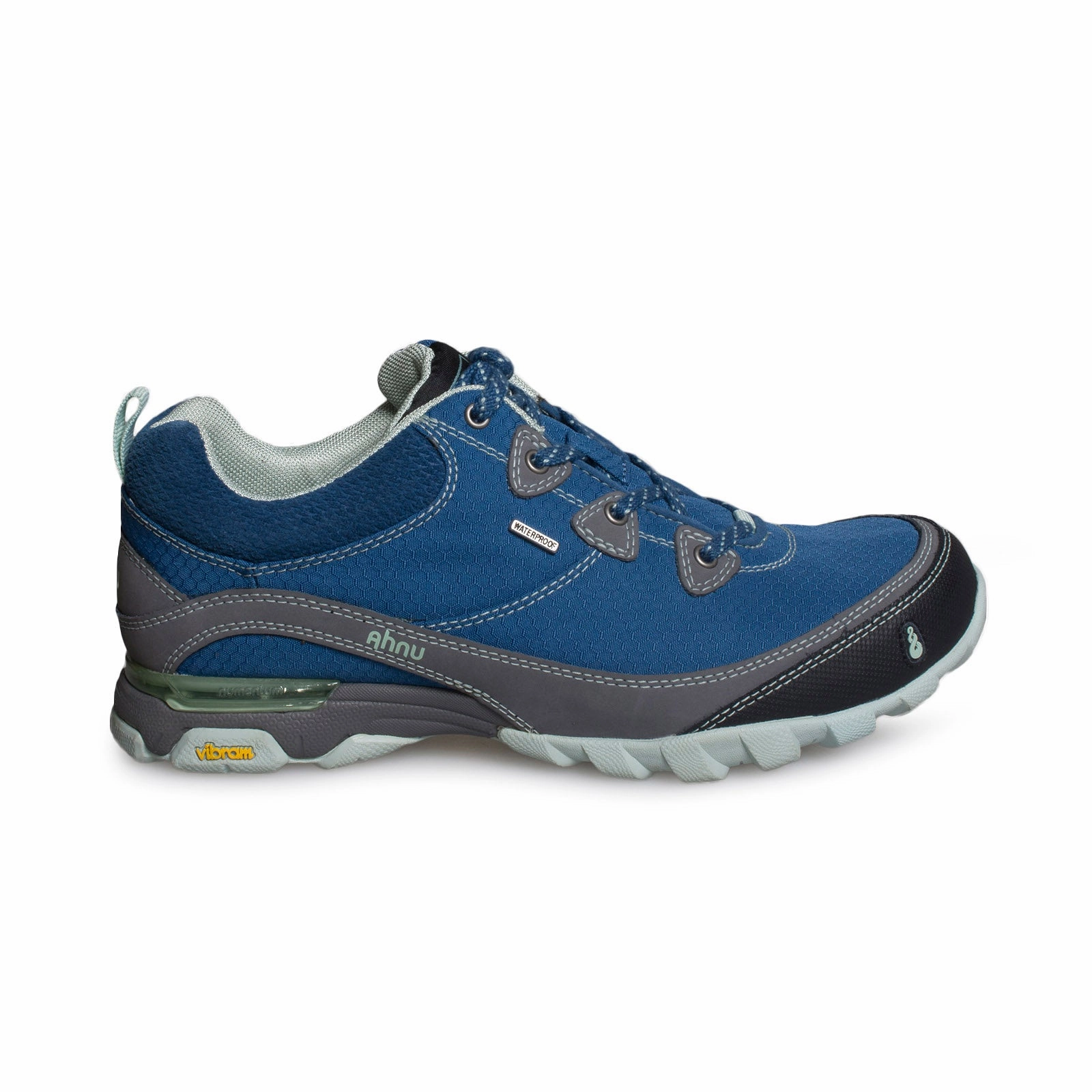 Peakfreak Nomad Waterproof Trail Shoe Ahnu Sugarpine Air Mesh Dark Blue Shoes - Women's