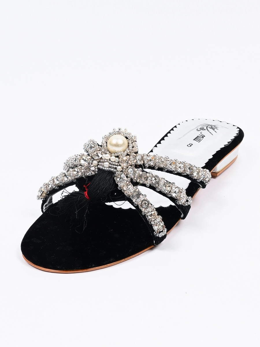 Black Formal Summer Slipper For Womens Extra Wide Shoes For Flat Feet