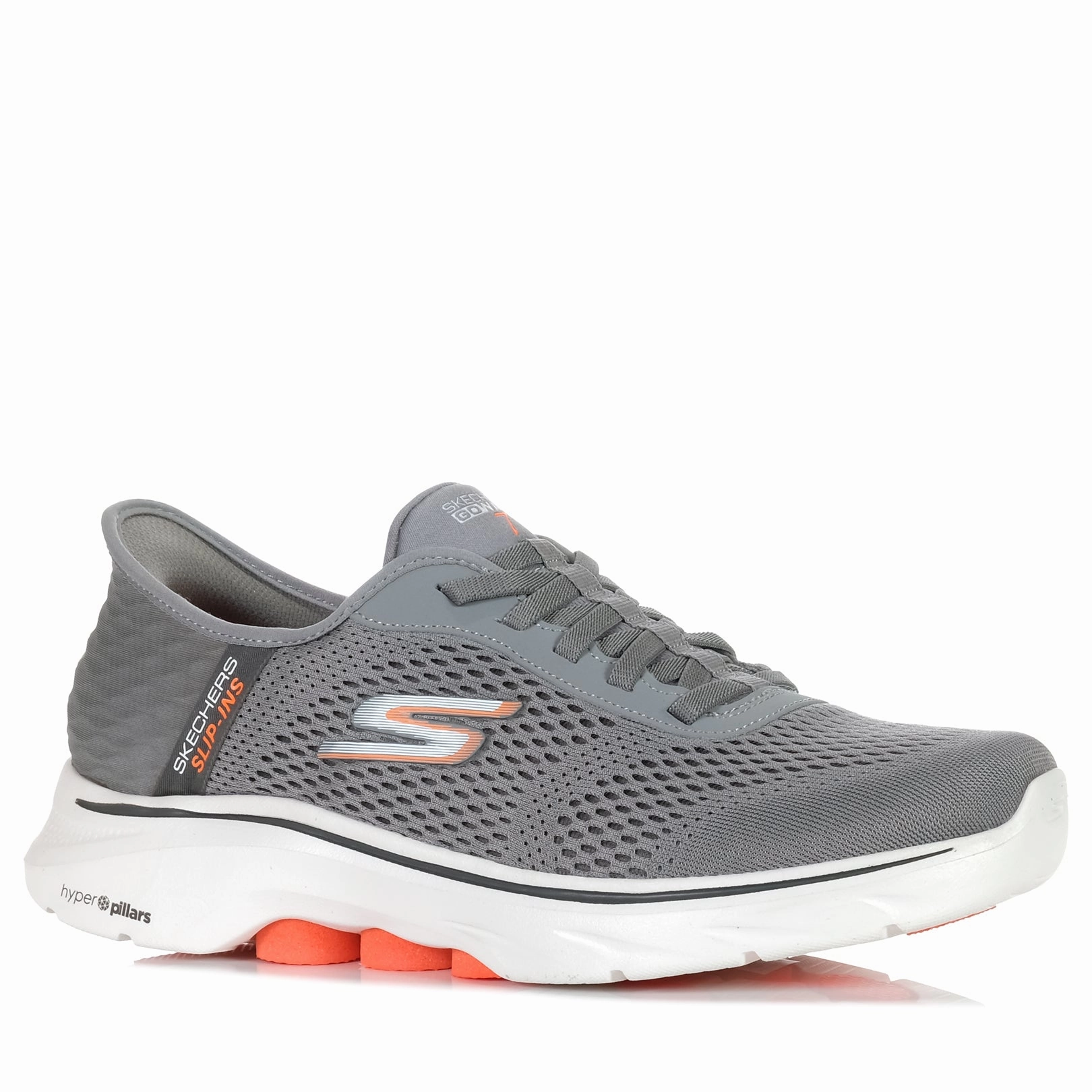 Walking Shoe Company Walking Skechers Slip-Ins: GOwalk 7 - Free Hand 2 216648 Grey/Orange
