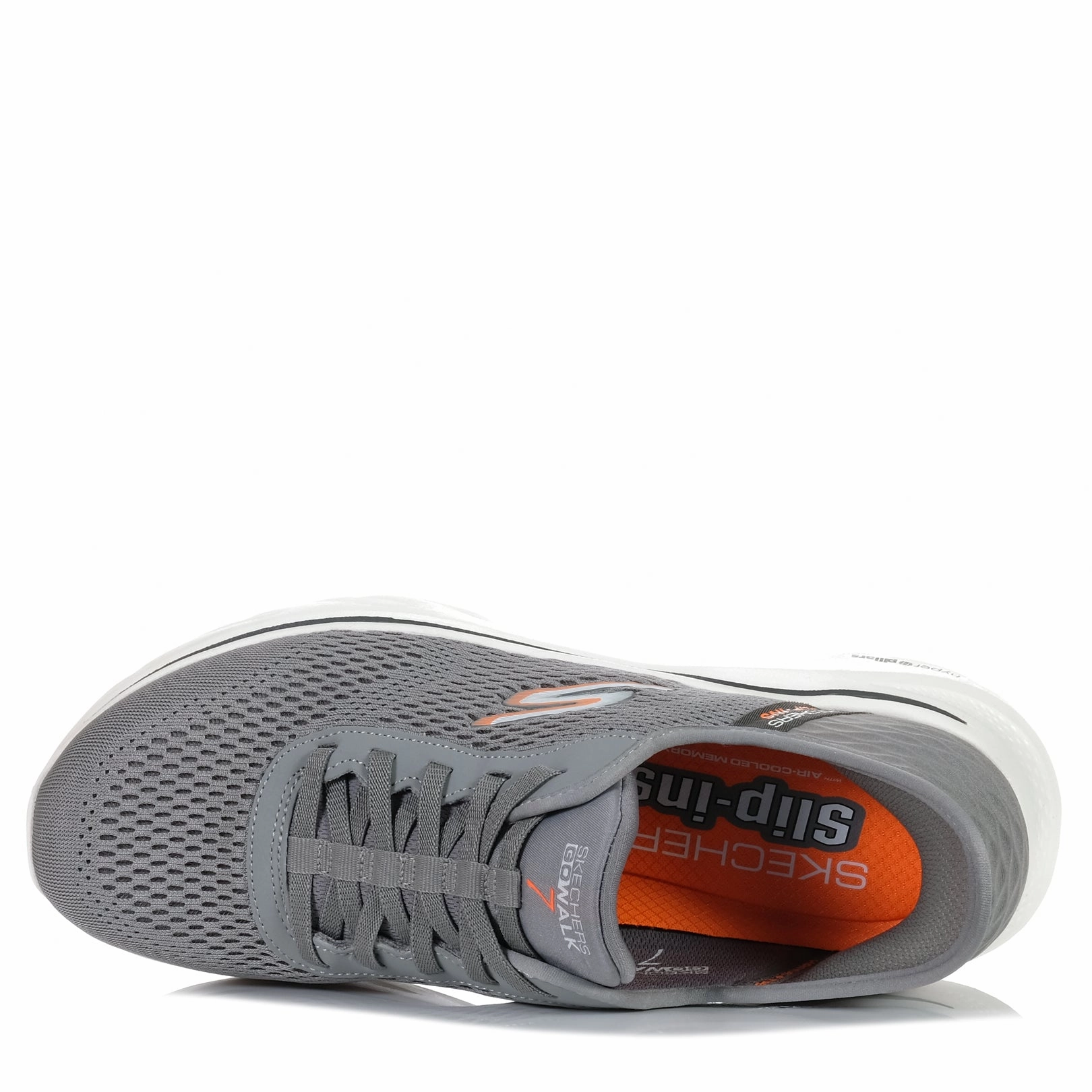 Skechers Slip-Ins: GOwalk 7 - Free Hand 2 216648 Grey/Orange Walking The Best Walking Shoe The Best Walking
