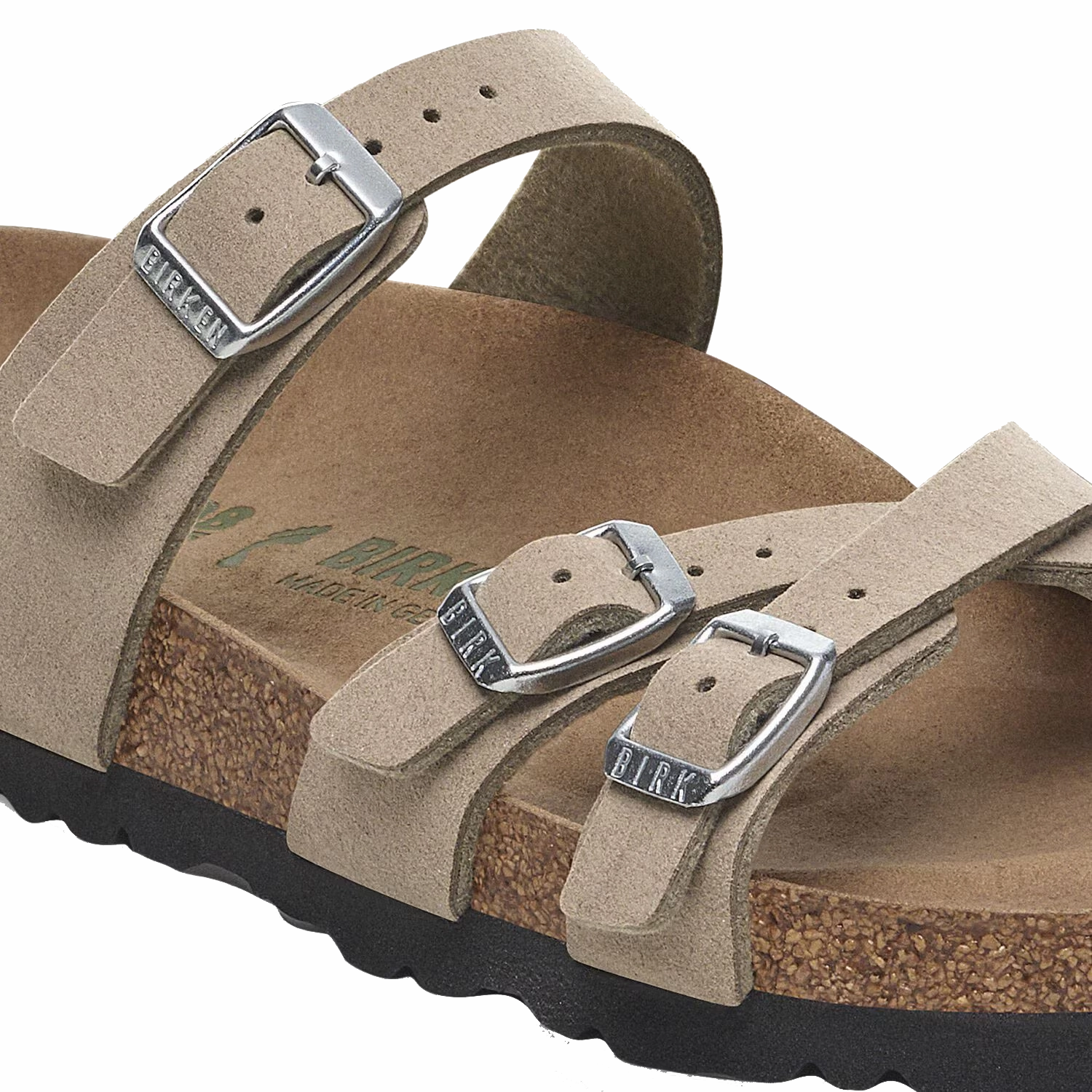 Neutral Flat Shoes Franca Vegan Silky Grey Taupe Birkibuc (Women)