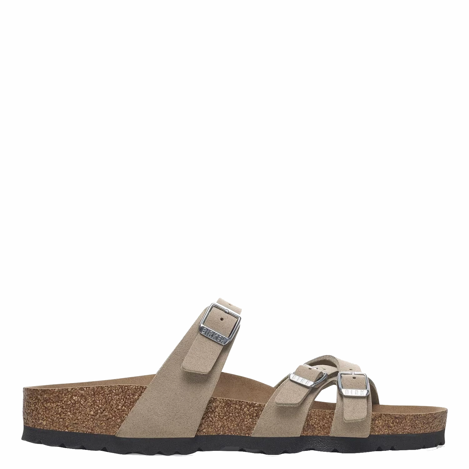 Comfortable Flat Ballet Shoes Franca Vegan Silky Grey Taupe Birkibuc (Women)