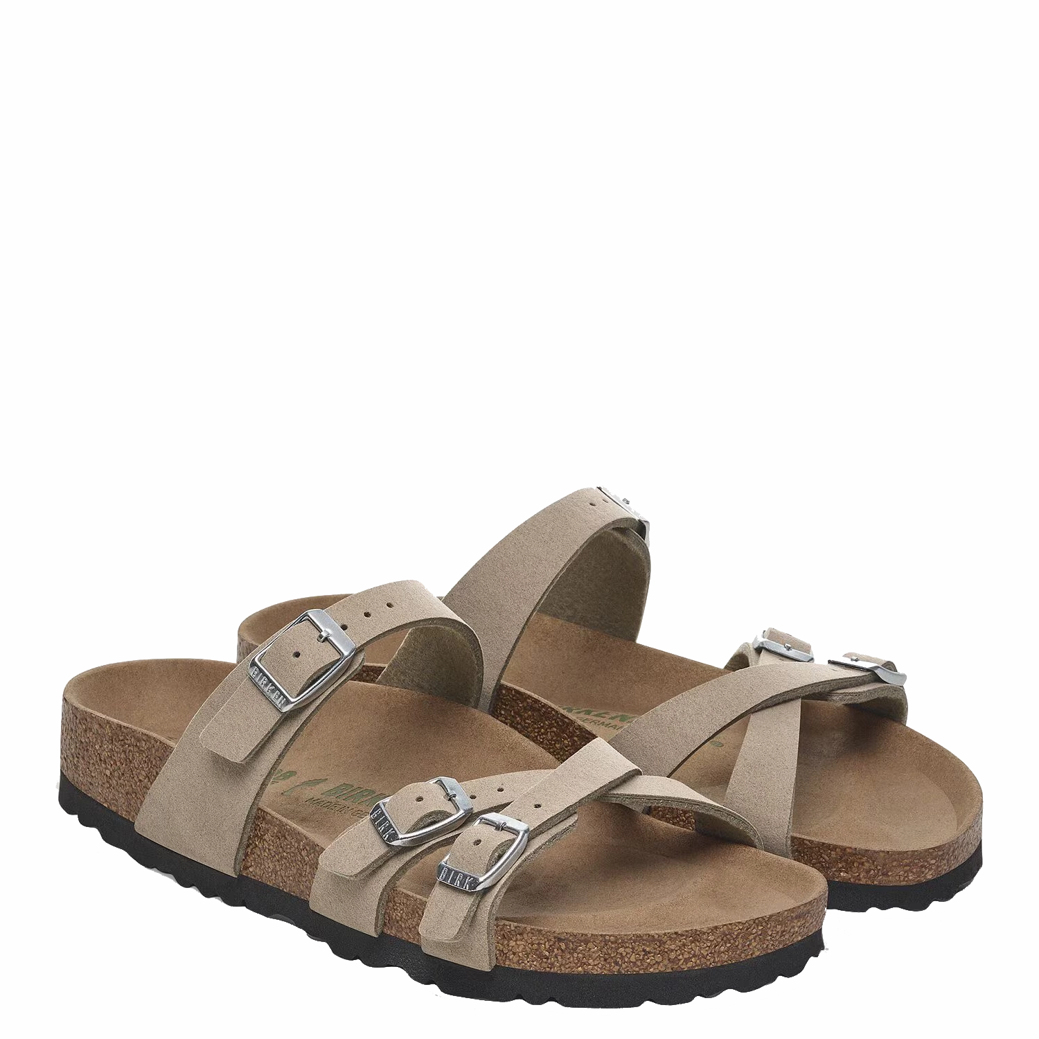 Franca Vegan Silky Grey Taupe Birkibuc (Women) Flat Soled Shoes