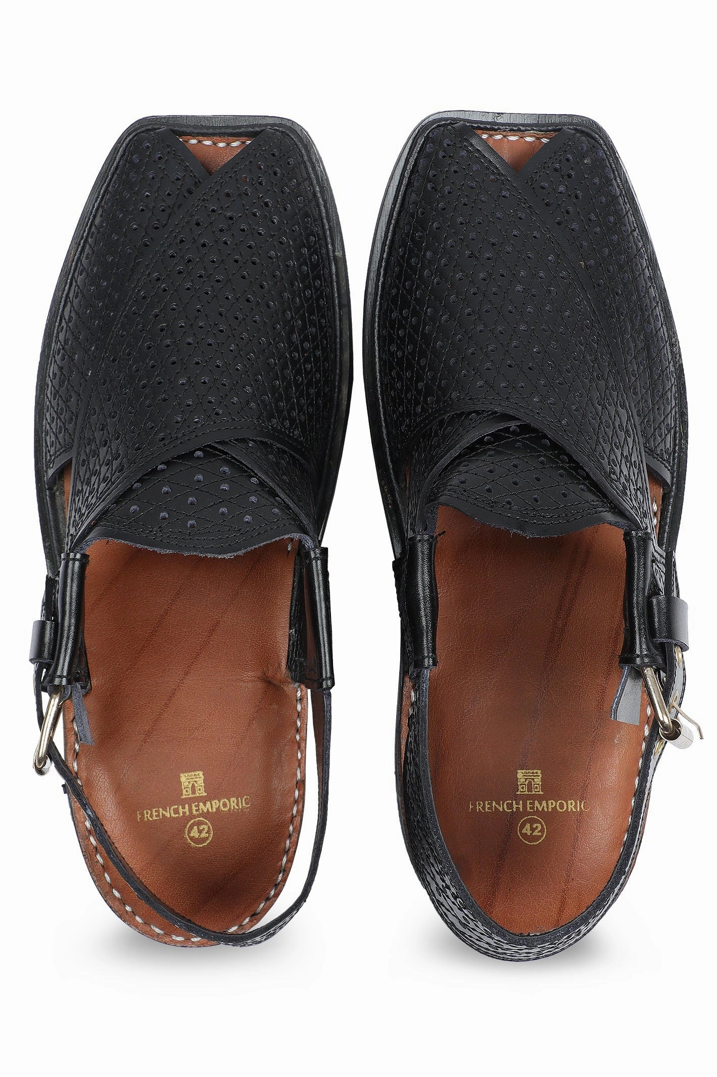 French Emporio Men Sandals SKU: PSLD-0038-BLACK Sandals Slides