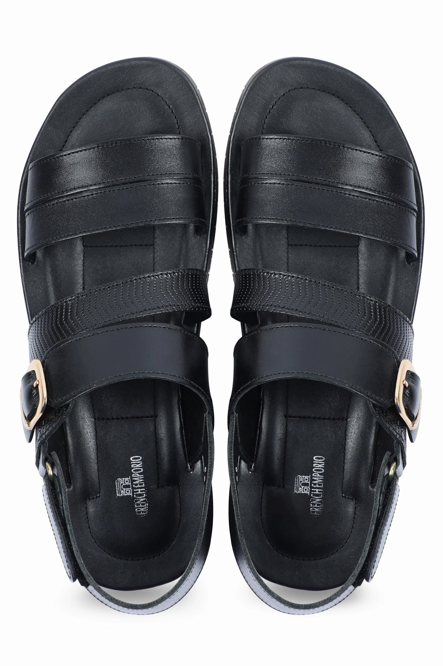 French Emporio Men Sandals SKU: SLD-0031-BLACK Sandals Weddings