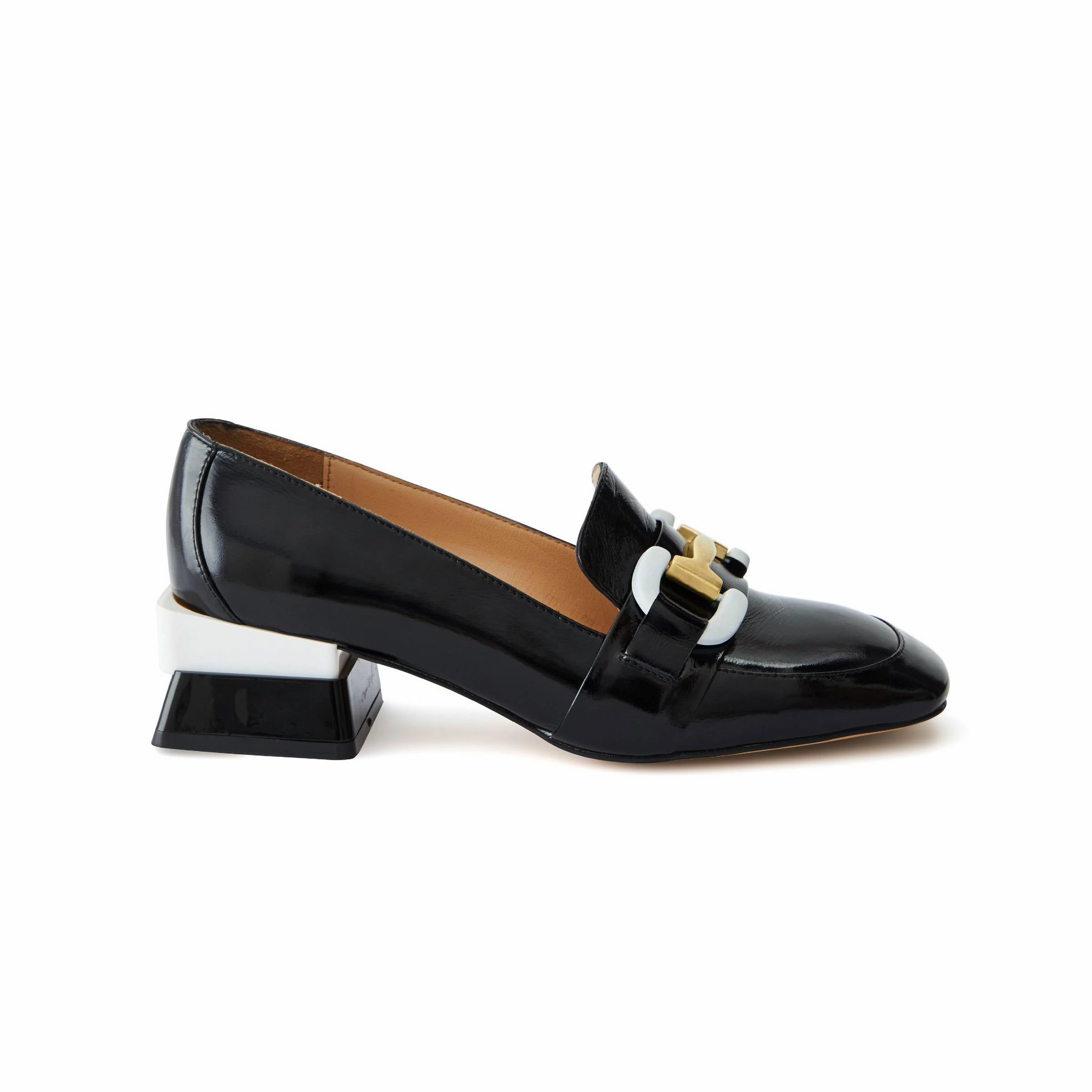 Women's Patent Calf Leather Handmade Block Heels W1002 Casual Shoes Casually Crossword Clue