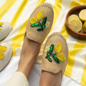 Lemoncello Espadrilles Beige Flats Espadrille Mules Flat