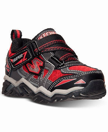 NEW!Skechers Toddler Boys' Hawk Super Z Light-Up Sneakers from Finish Line Shearling Sneakers