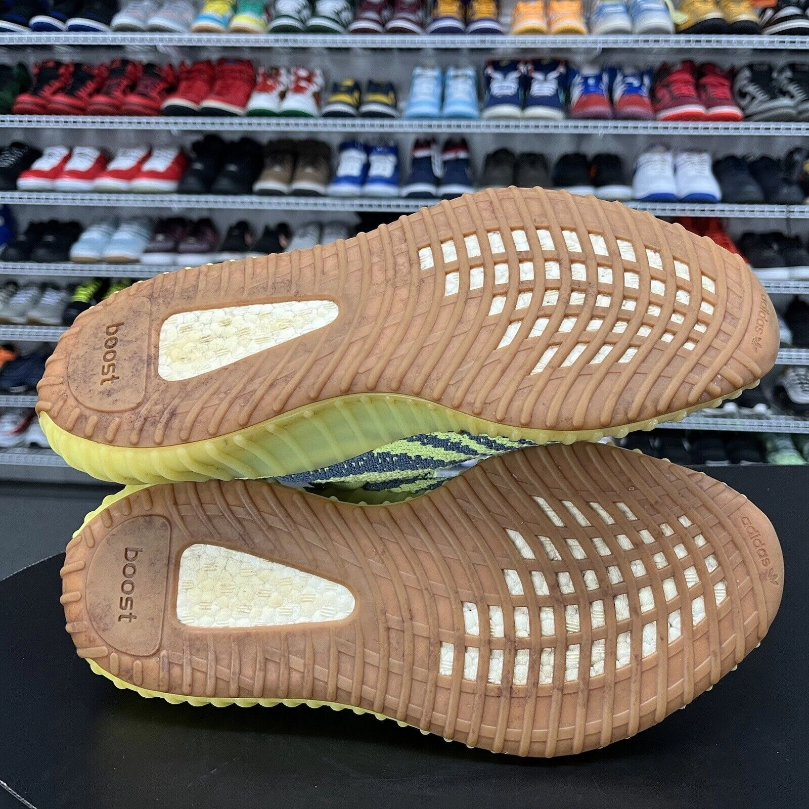 Adidas Yeezy Boost 350 V2 Low Semi Frozen Yellow B37572 Mens Size 11 No Insoles Adidas Rider Shoes
