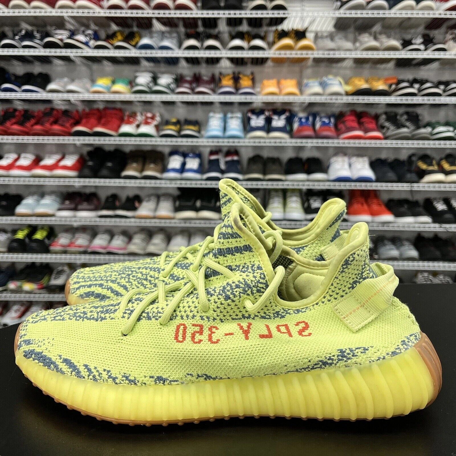 Adidas Yeezy Boost 350 V2 Low Semi Frozen Yellow B37572 Mens Size 11 No Insoles Adidas Court 24 Shoes