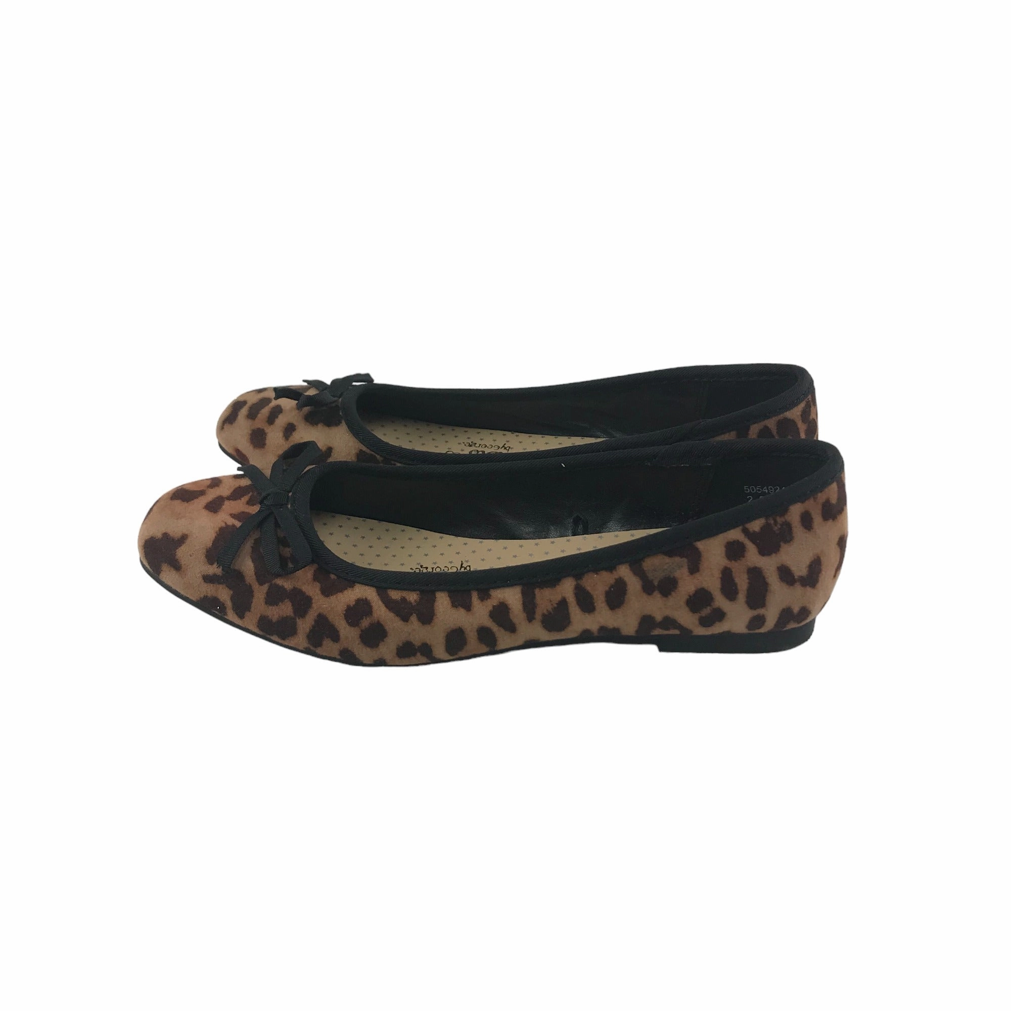 George Ballerinas Shoe Size 2 Brown Leopard Print Flat Pumps Urban Outfitters Flat Shoes