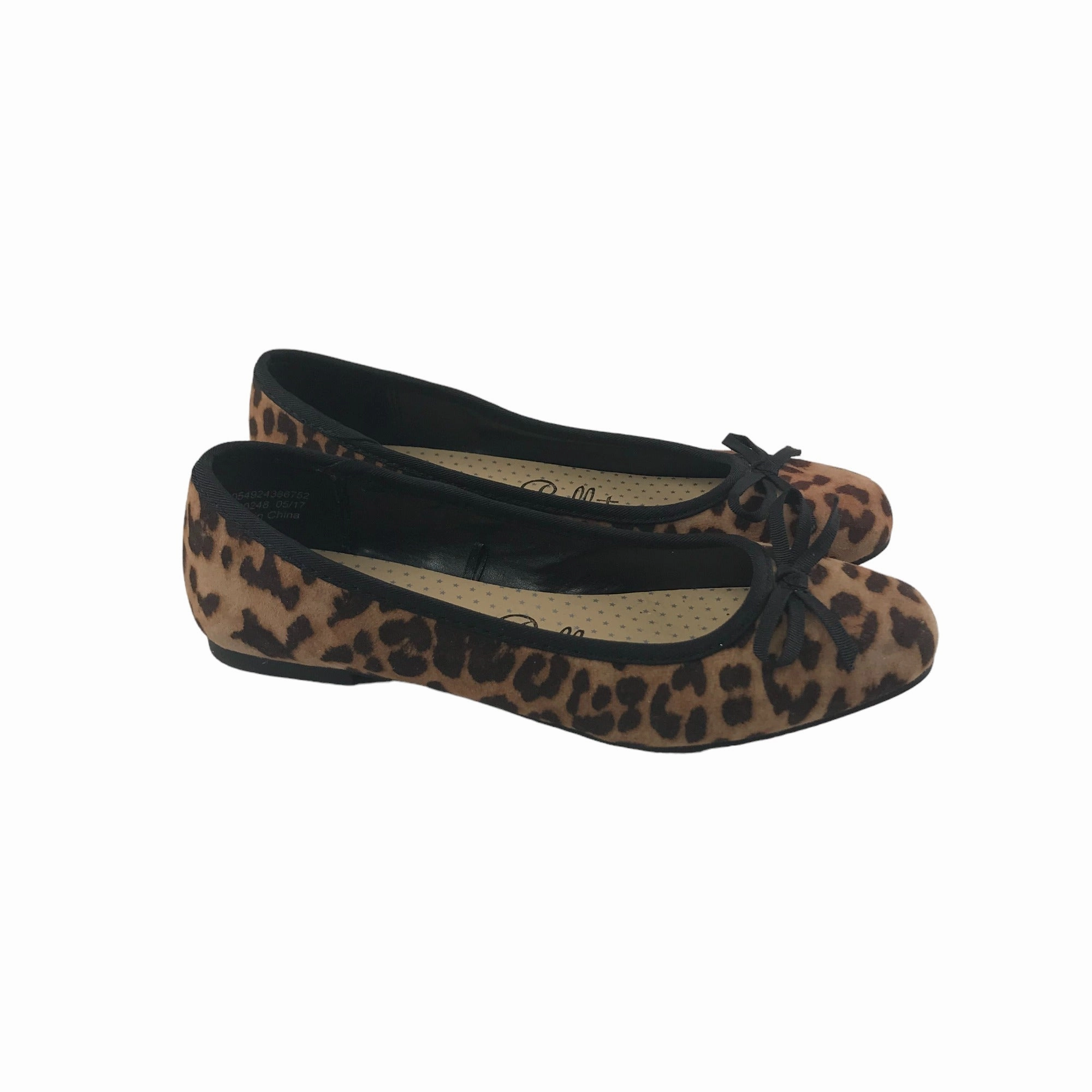 Best Shoes For Flat Feet Walking On Concrete George Ballerinas Shoe Size 2 Brown Leopard Print Flat Pumps