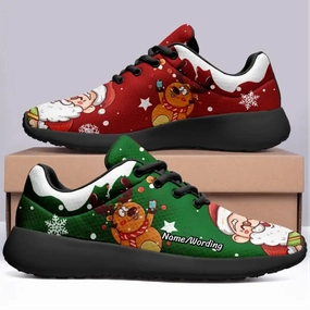 Gift ideas for clients, gifts for clients Personalized Christmas Shoes, Custom X-Max Shoes, Santa Shoes, Gift for Holidays,NL-23090562 Cute Comfortable Sneakers