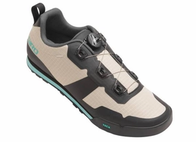 Giro Tracker MTB Shoe - Womens - Sandstone-Screaming Teal - 2024 Best 2 Bolt Cycling