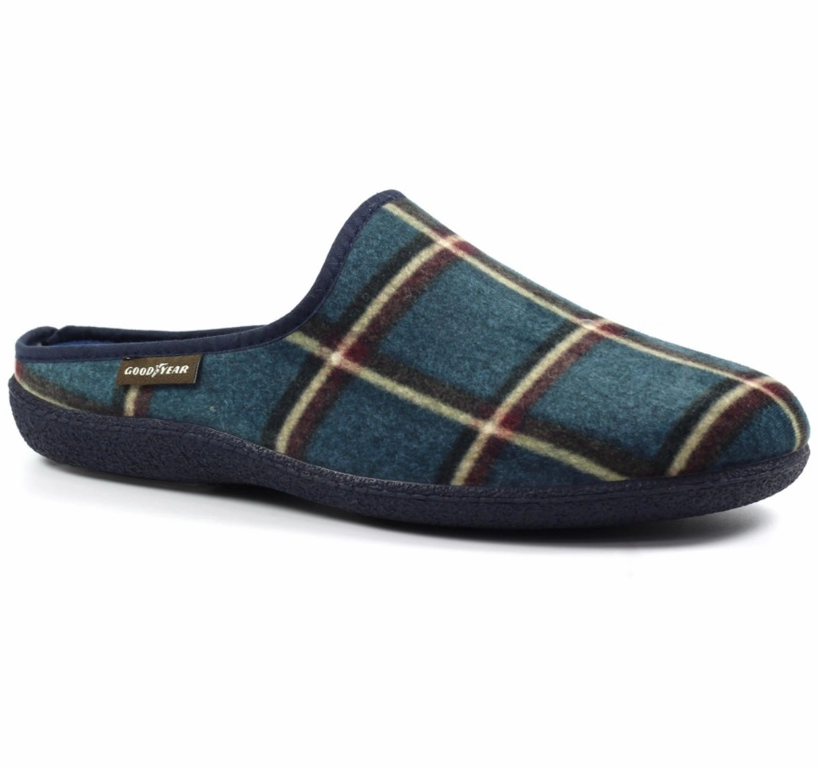 Goodyear Checkmate Mens Backless Slipper Indoor Japanese Slippers