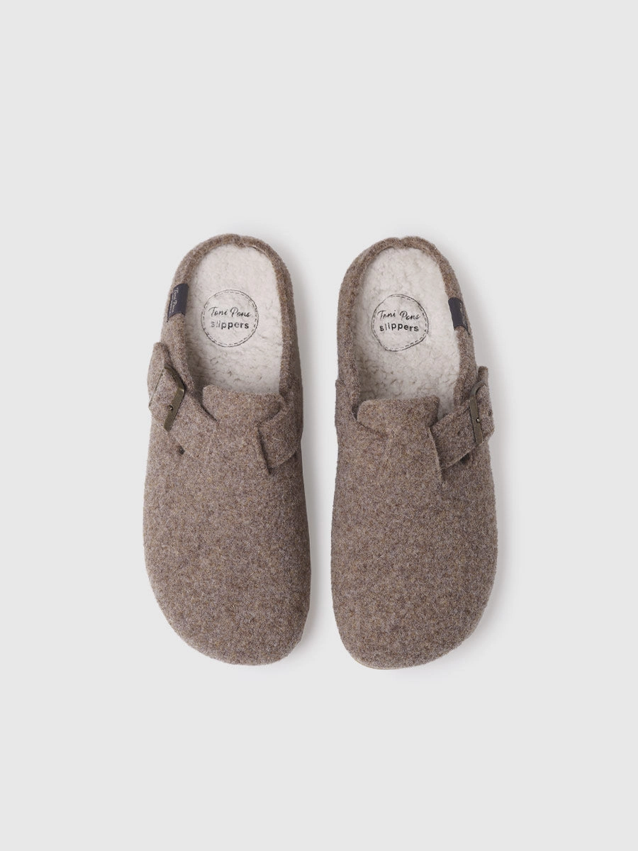 Slippers Trendy NORTON-FP - Men's clog-style slipper in felt