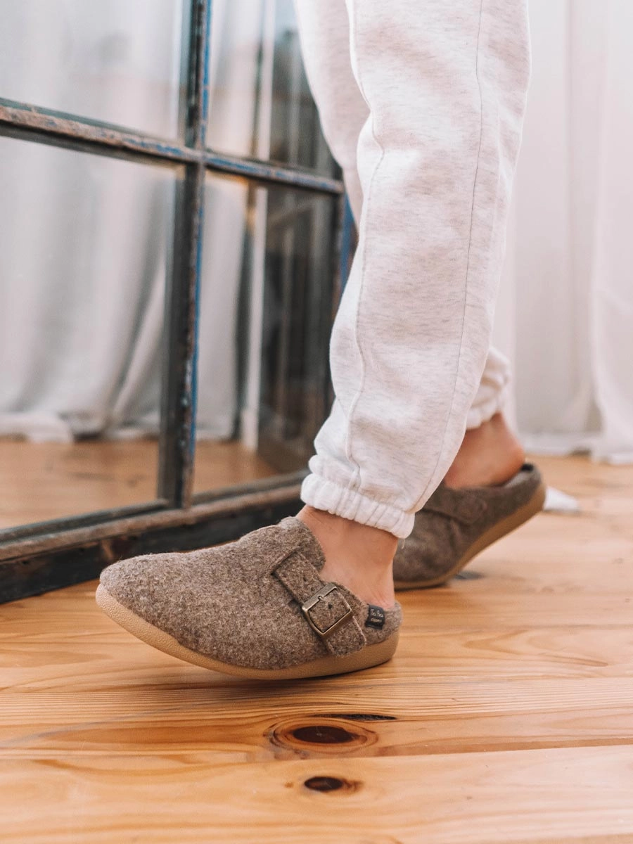 Slides Vs Sandals NORTON-FP - Men's clog-style slipper in felt