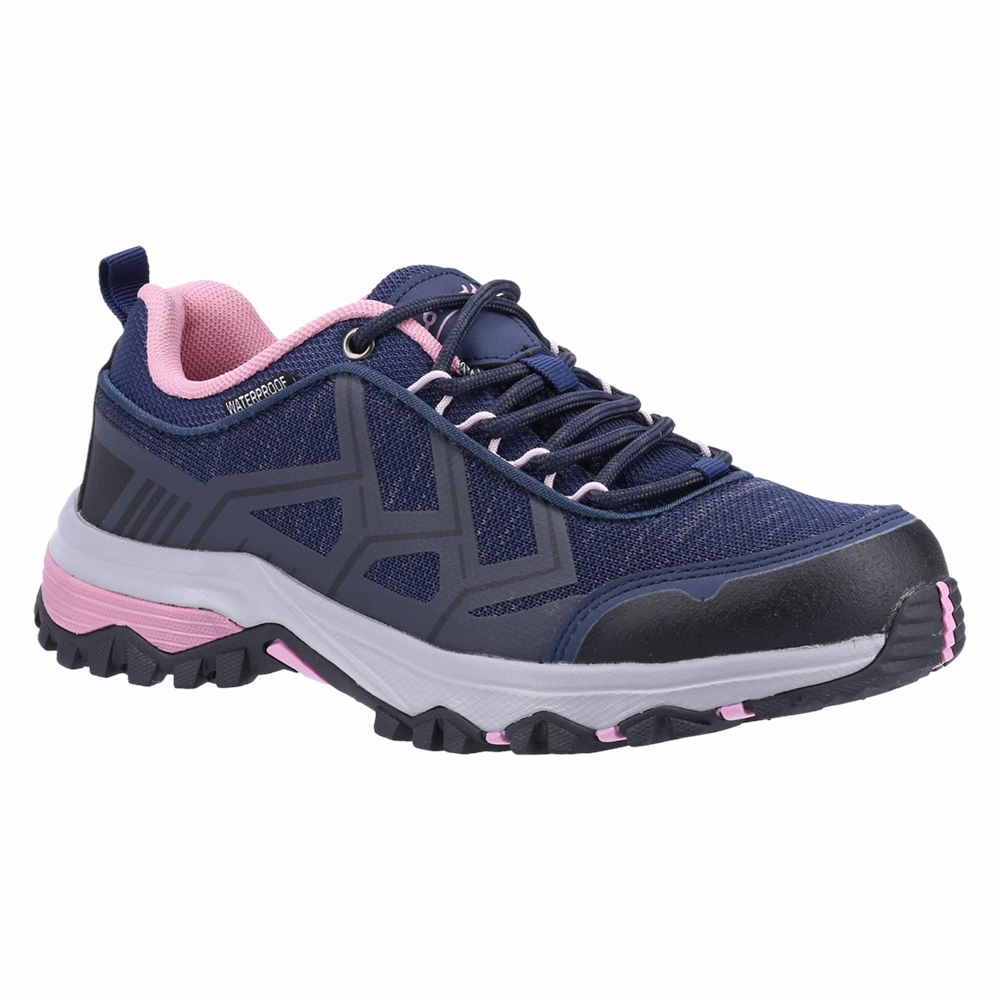 For Hiking And Walking Wychwood Recycled Walking Shoes Navy/Pink