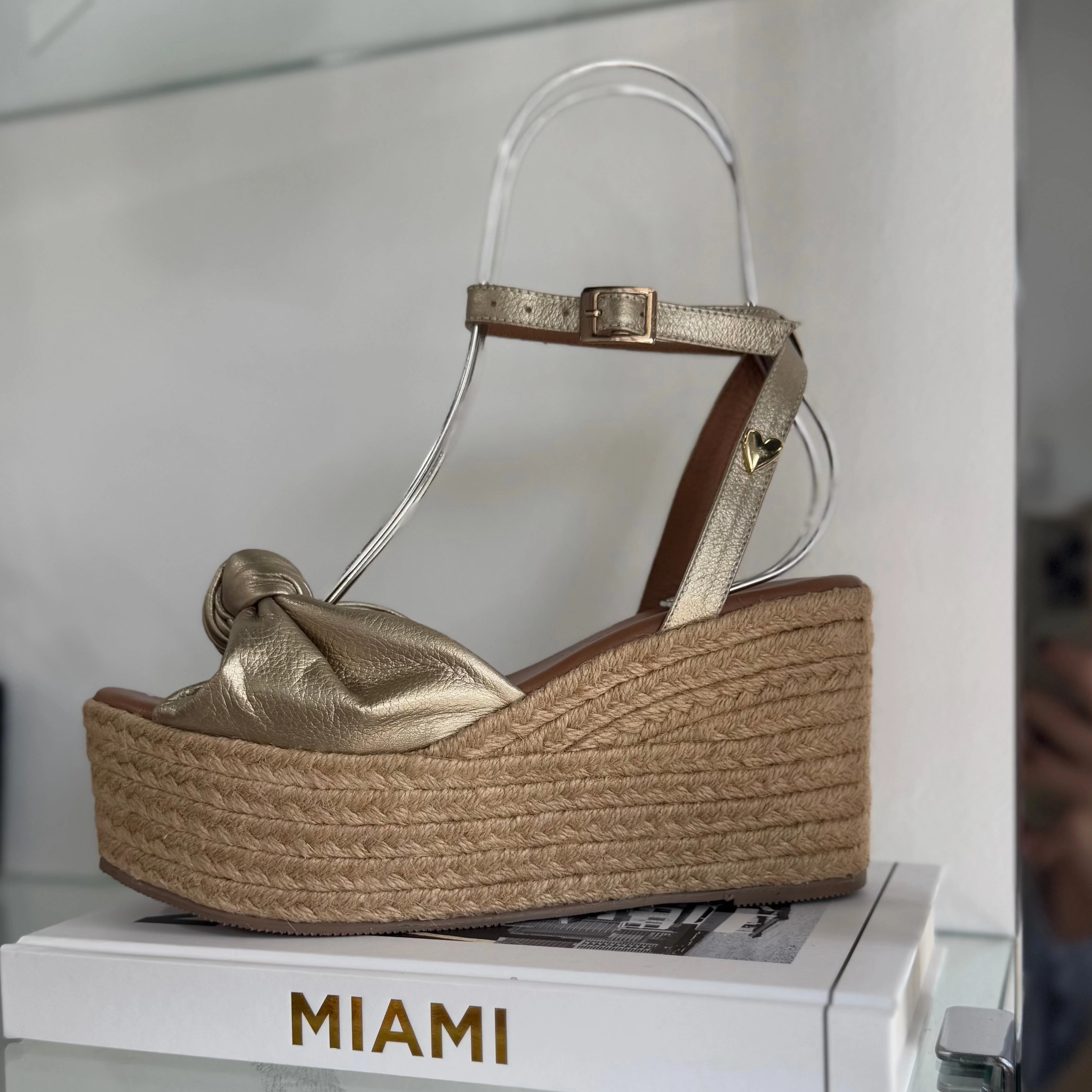 Soludos Dali Espadrille Greta Sandals Gold - Low High