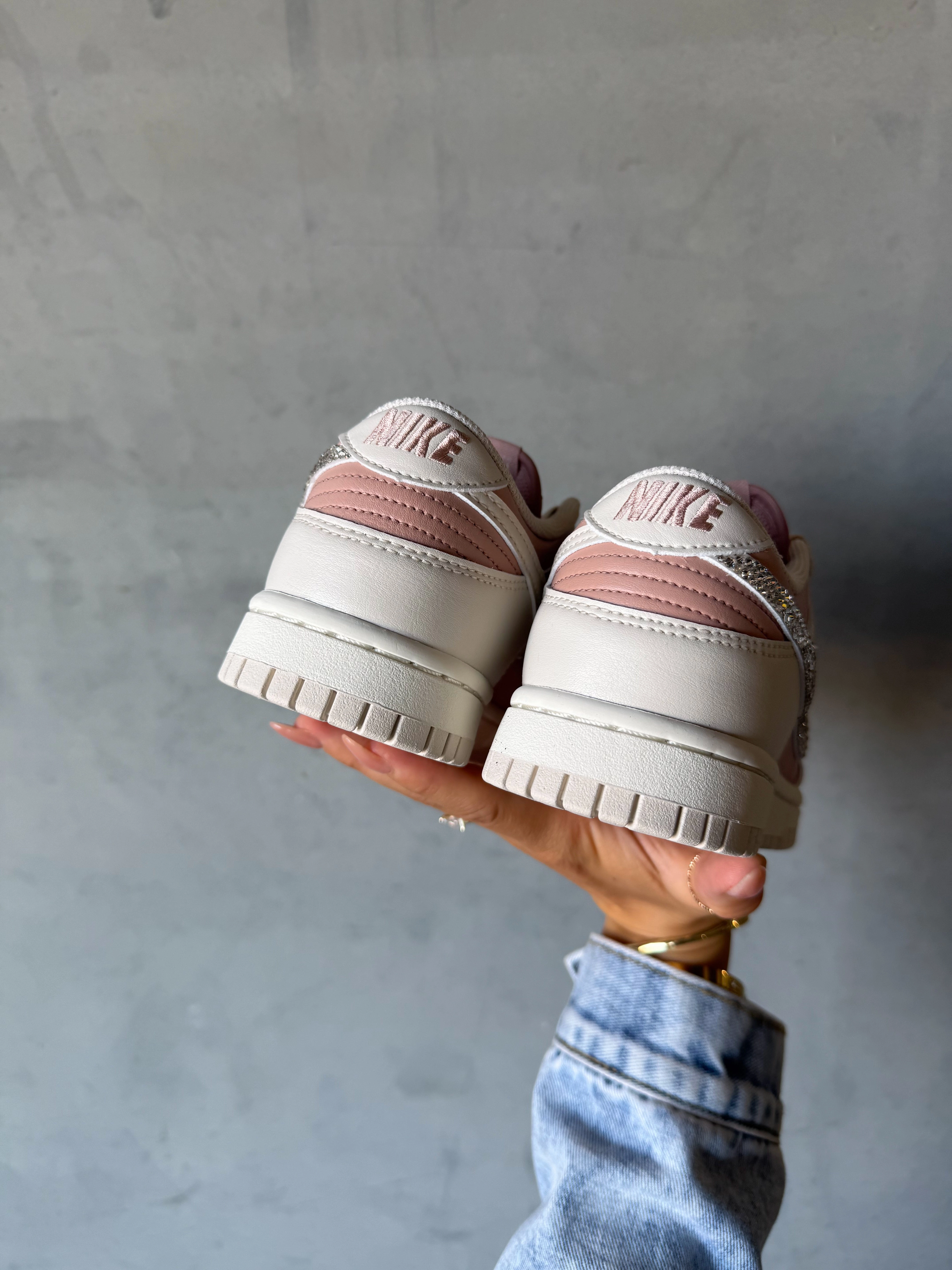 Neutral Blush Swarovski Womens Nike Dunk Shoes Adidas Shoes Toddler