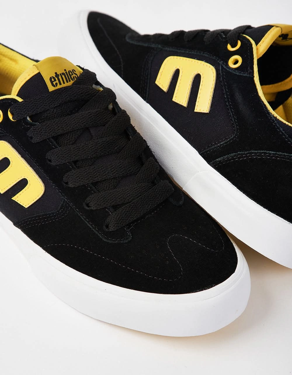 Etnies x Exposure Windrow Vulc Skate Shoes - Black/Yellow Sale Eric Koston Skate