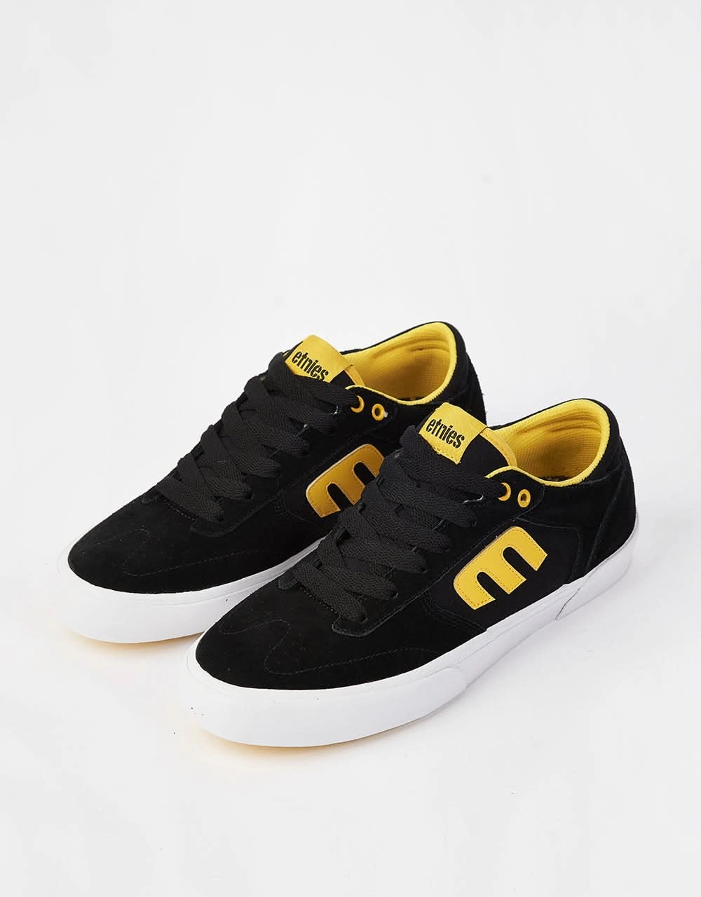 Etnies x Exposure Windrow Vulc Skate Shoes - Black/Yellow Best Quality Skate Shoes