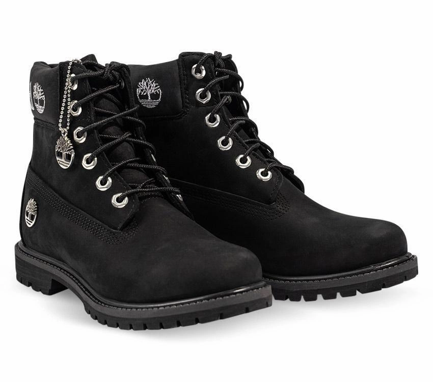 Work Waterproof Shoes Timberland Womens 6-Inch Premium Waterproof Boots Black Nubuck