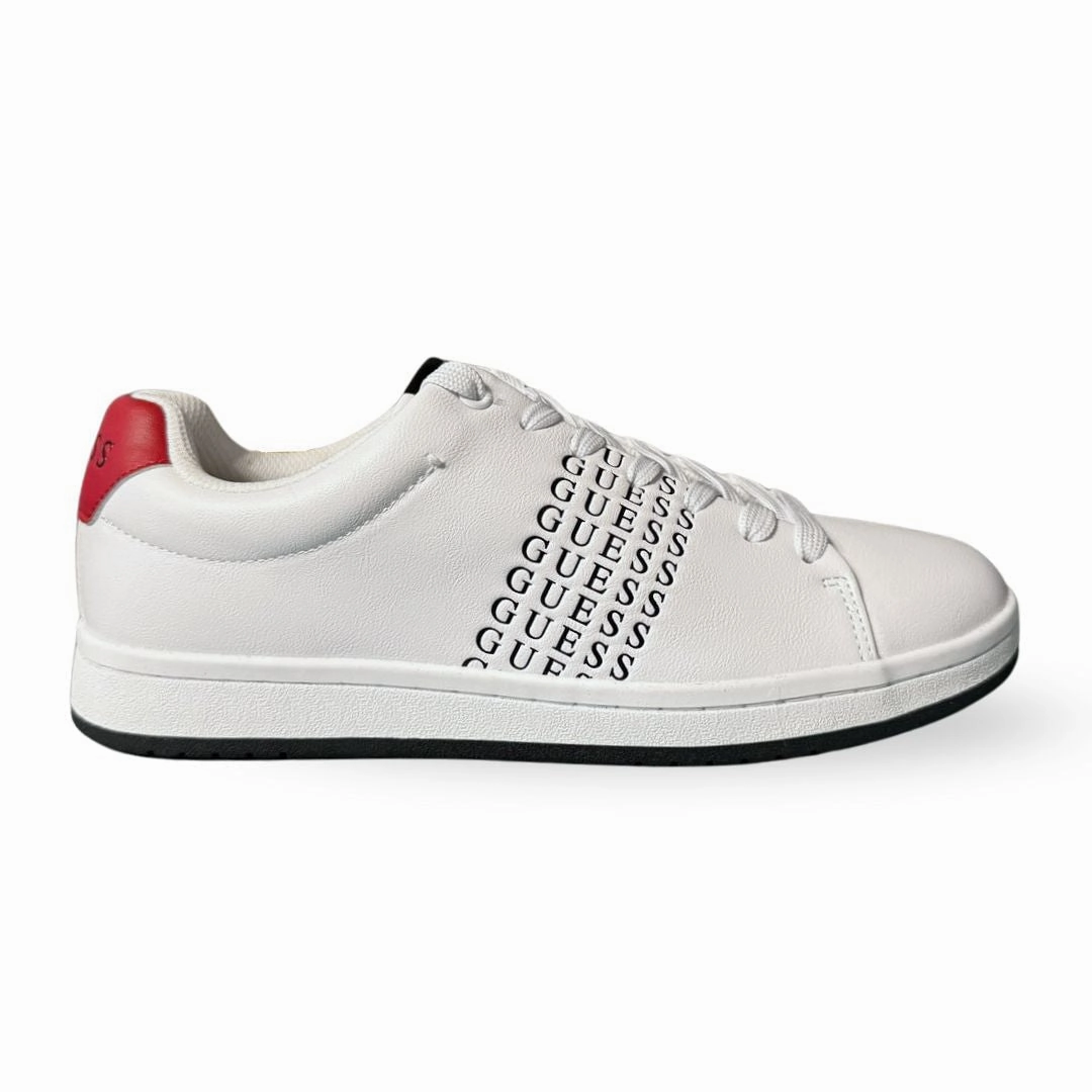 GUESS Linear Sneakers Men - WHT Shoes With Casual Pants