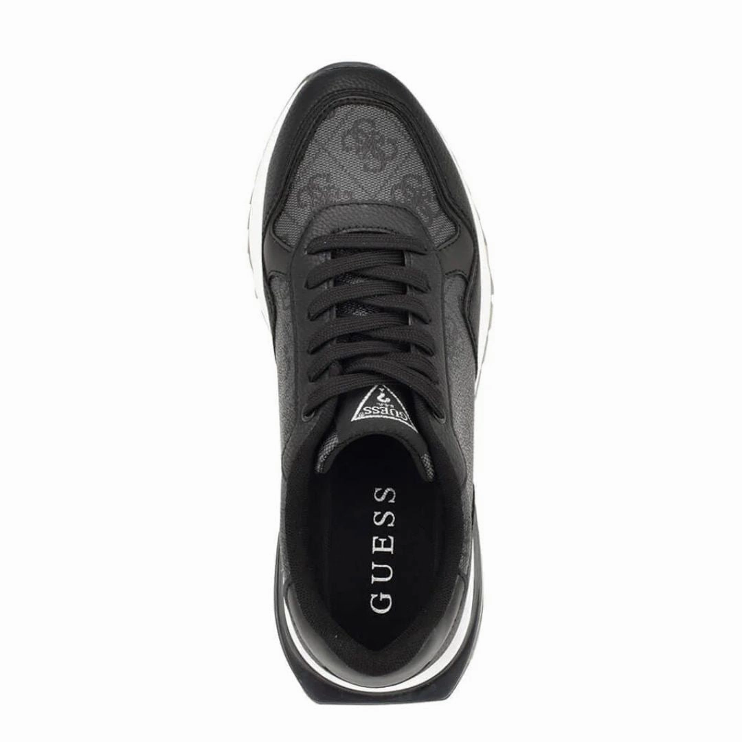 Silver Sneakers Near Me With Pool GUESS Melany Logo Sneakers Women - BLK