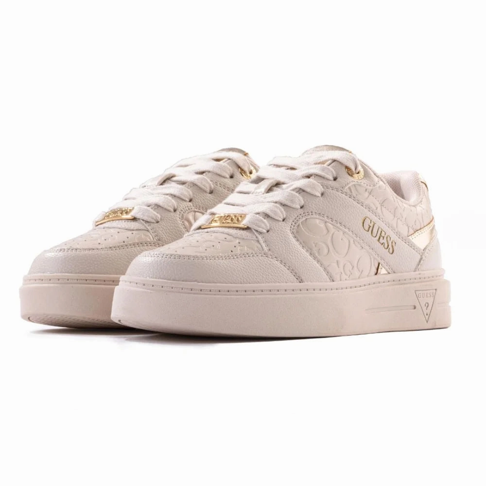 Sneakers In Leather GUESS Offsets Sneakers Women - BEG