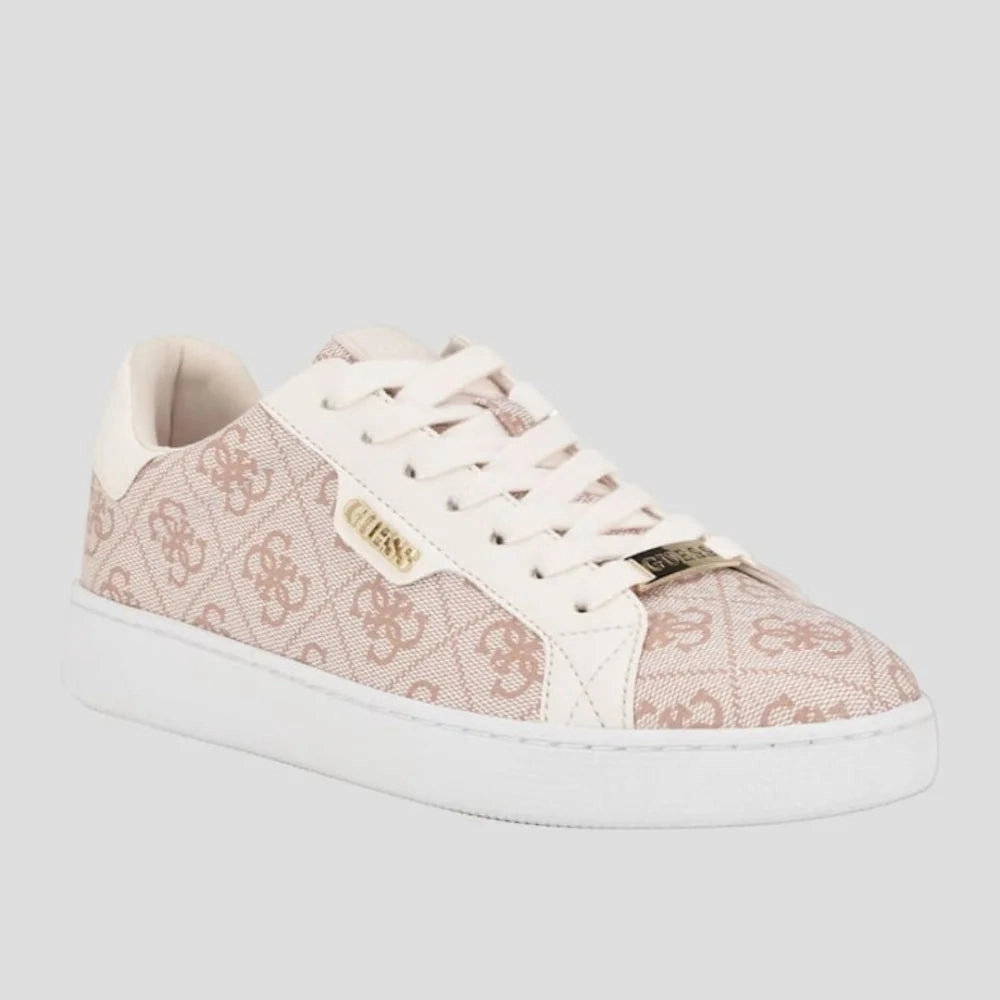 Old Money Sneakers GUESS Renzy Debossed Logo Low-Top Sneakers - BEI