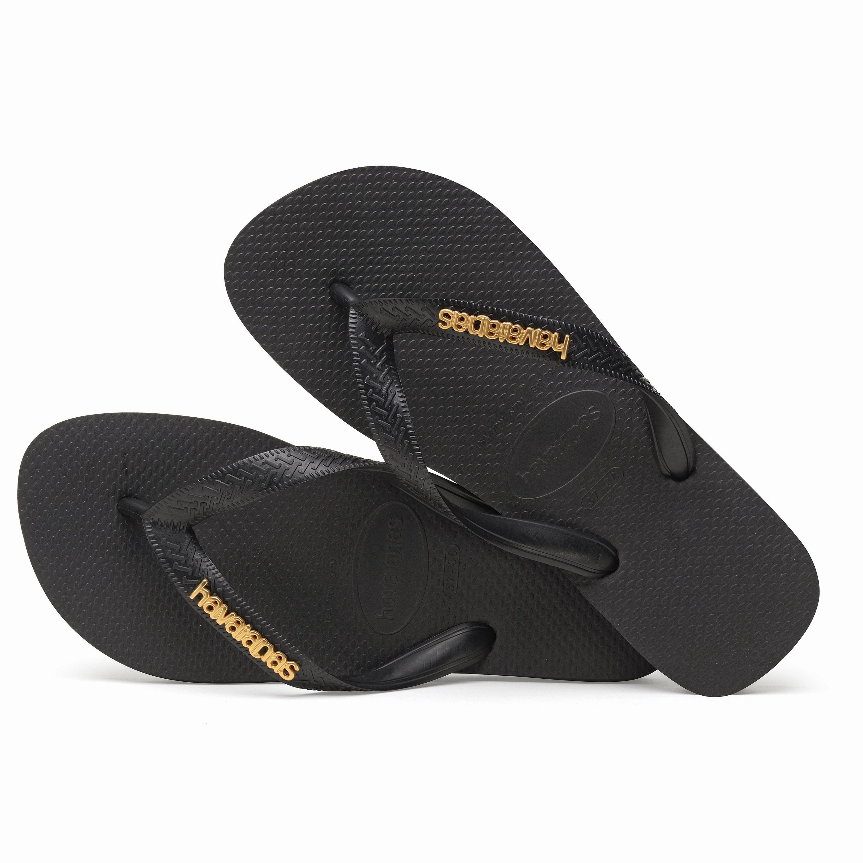 HAVAIANAS LOGO METALLIC All Rubber Flip Flops