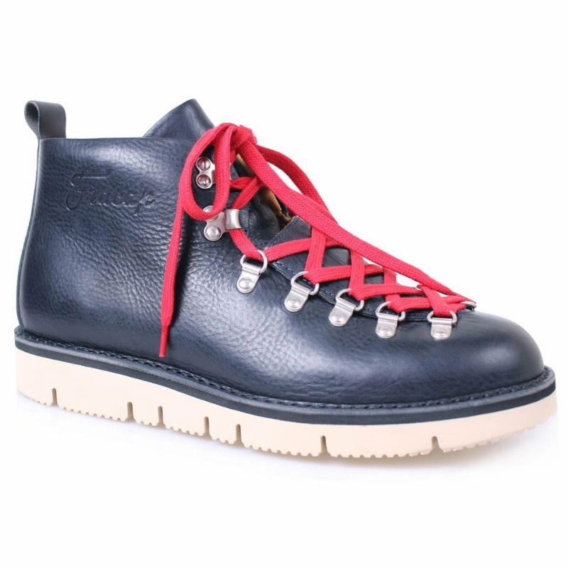 Fracap - Navy M120 Handmade Leather Boots Muddy Boots