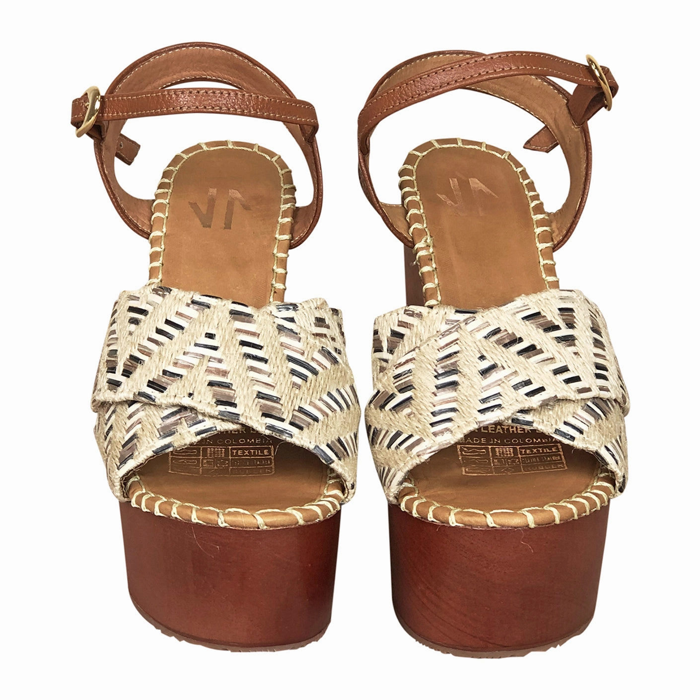 P Johnson Espadrilles Heels Silvia Cobos Salento Brown