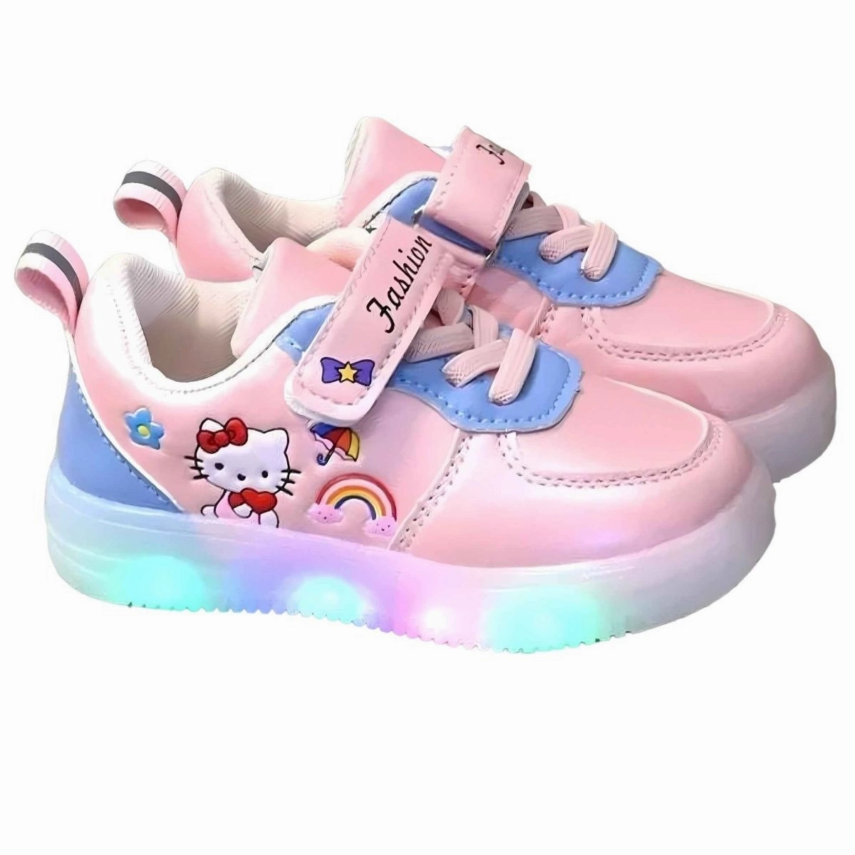 Hello Kitty Light Up Kids Shoes - Cute Cat Design Slip Resistant Sneakers