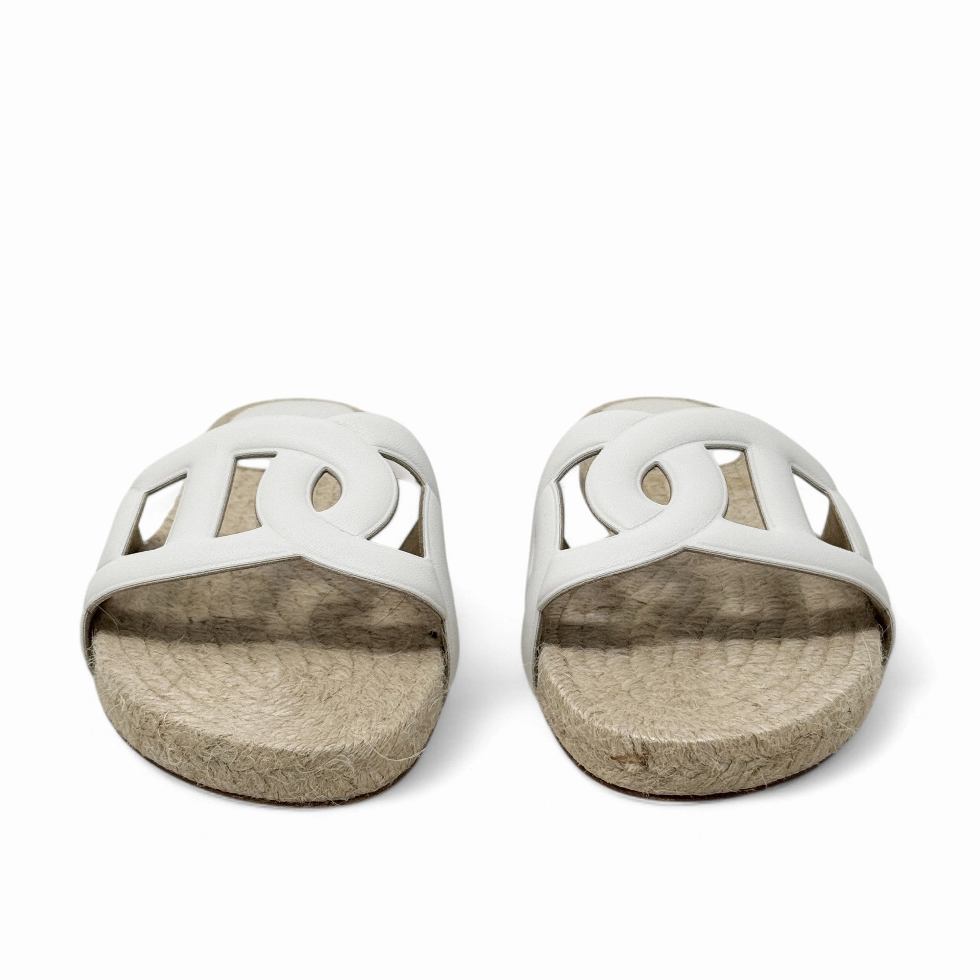 Flip Flop Espadrilles Hermes Blanc Famosa Espadrilles 37