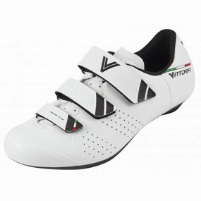 Cycling Shoes You Can Walk In VITTORIA RAPIDE CYCLING SHOES WHITE FOR BEGINNER RIDERS