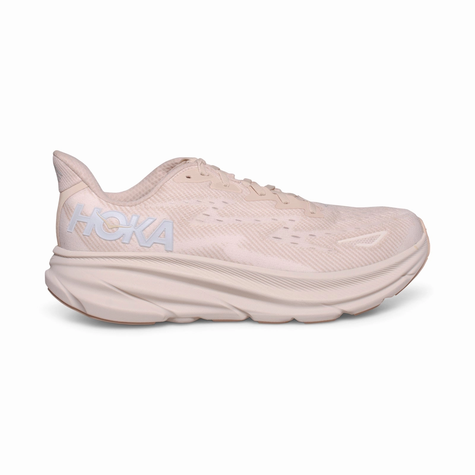Hoka One One Clifton 9 Shifting Sand / Eggnog Running Shoes - Women's Japanese Running Shoes