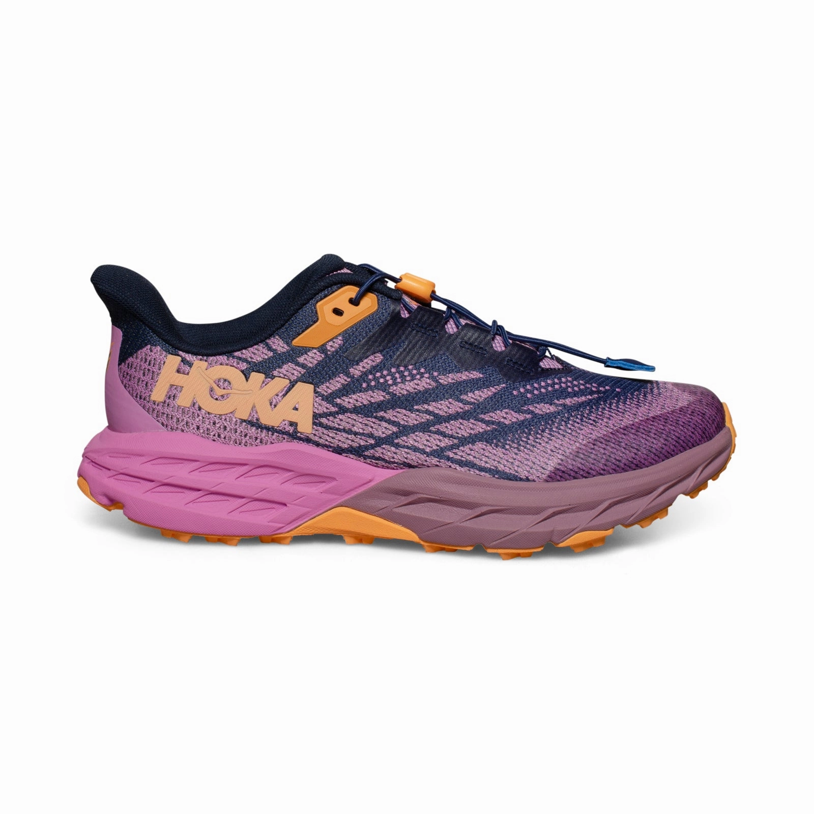 Genesis Trail Running Shoe Hoka One One Speedgoat 5 Youth Bellwether Blue / Cyclamen Running Shoes - Youth