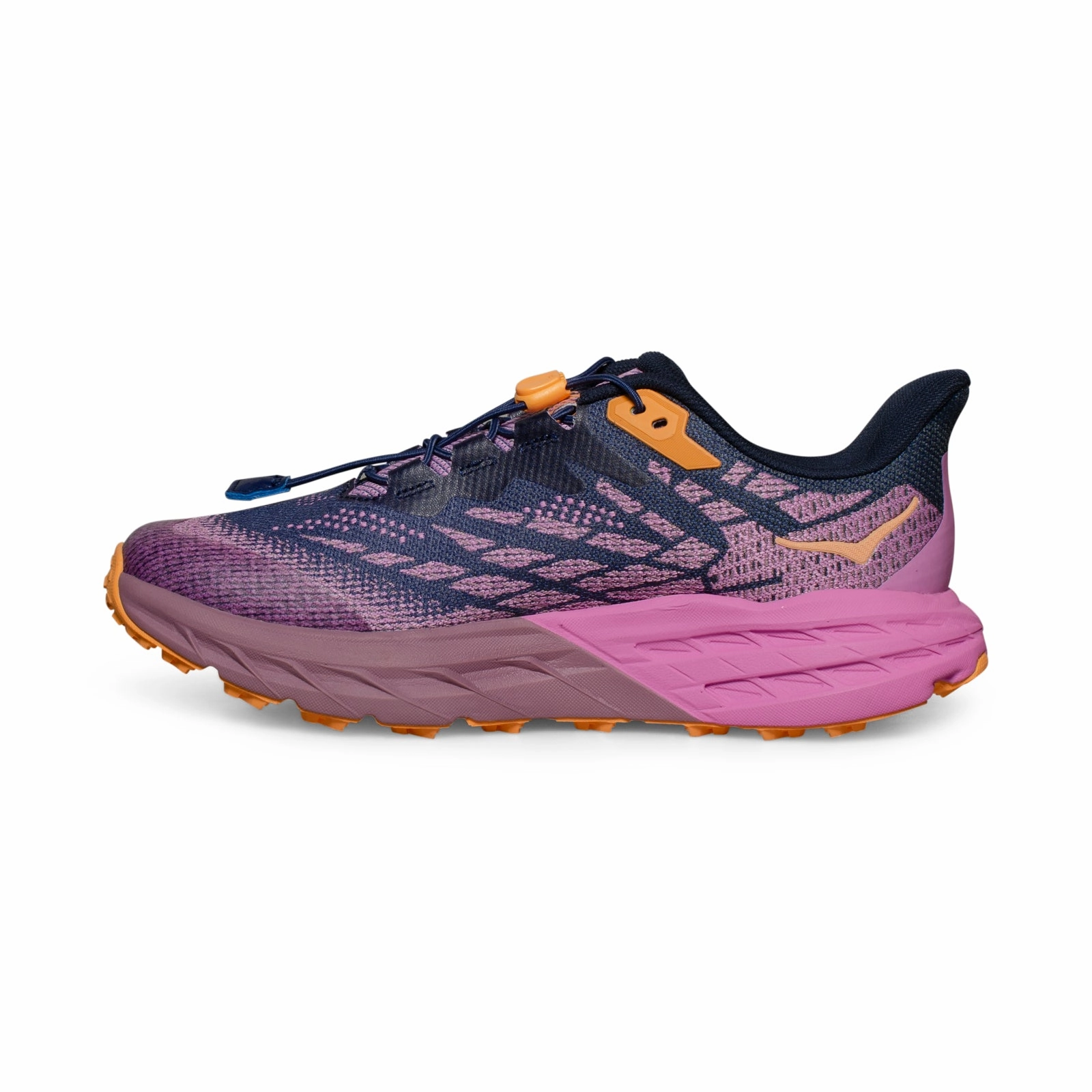 Hoka One One Speedgoat 5 Youth Bellwether Blue / Cyclamen Running Shoes - Youth Never Stop Lace Trail Running