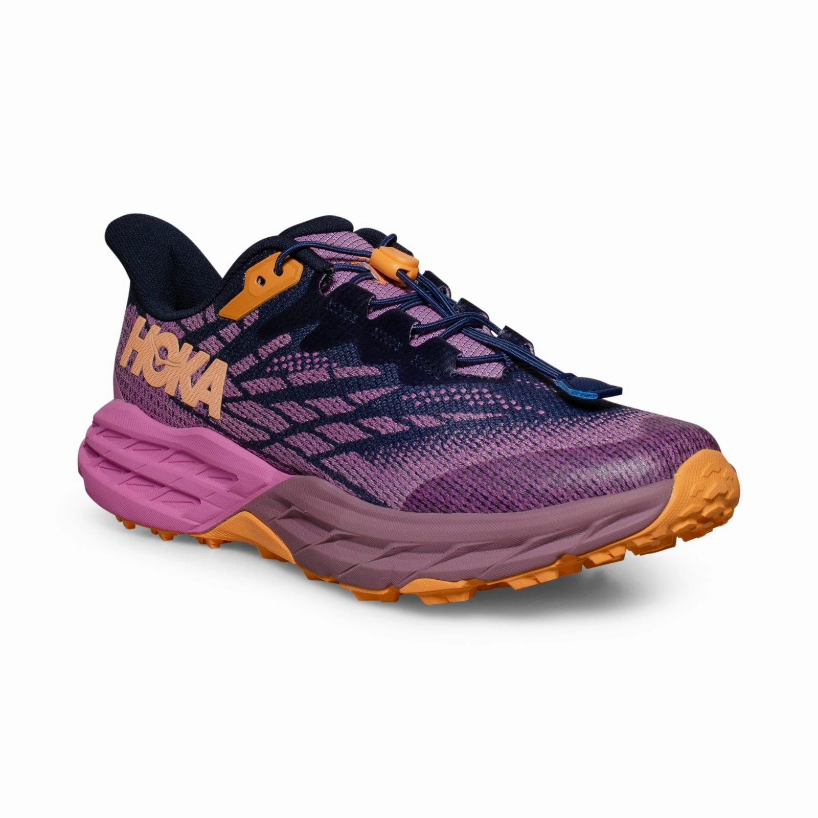 Best Shoes For Muddy Trail Running Hoka One One Speedgoat 5 Youth Bellwether Blue / Cyclamen Running Shoes - Youth