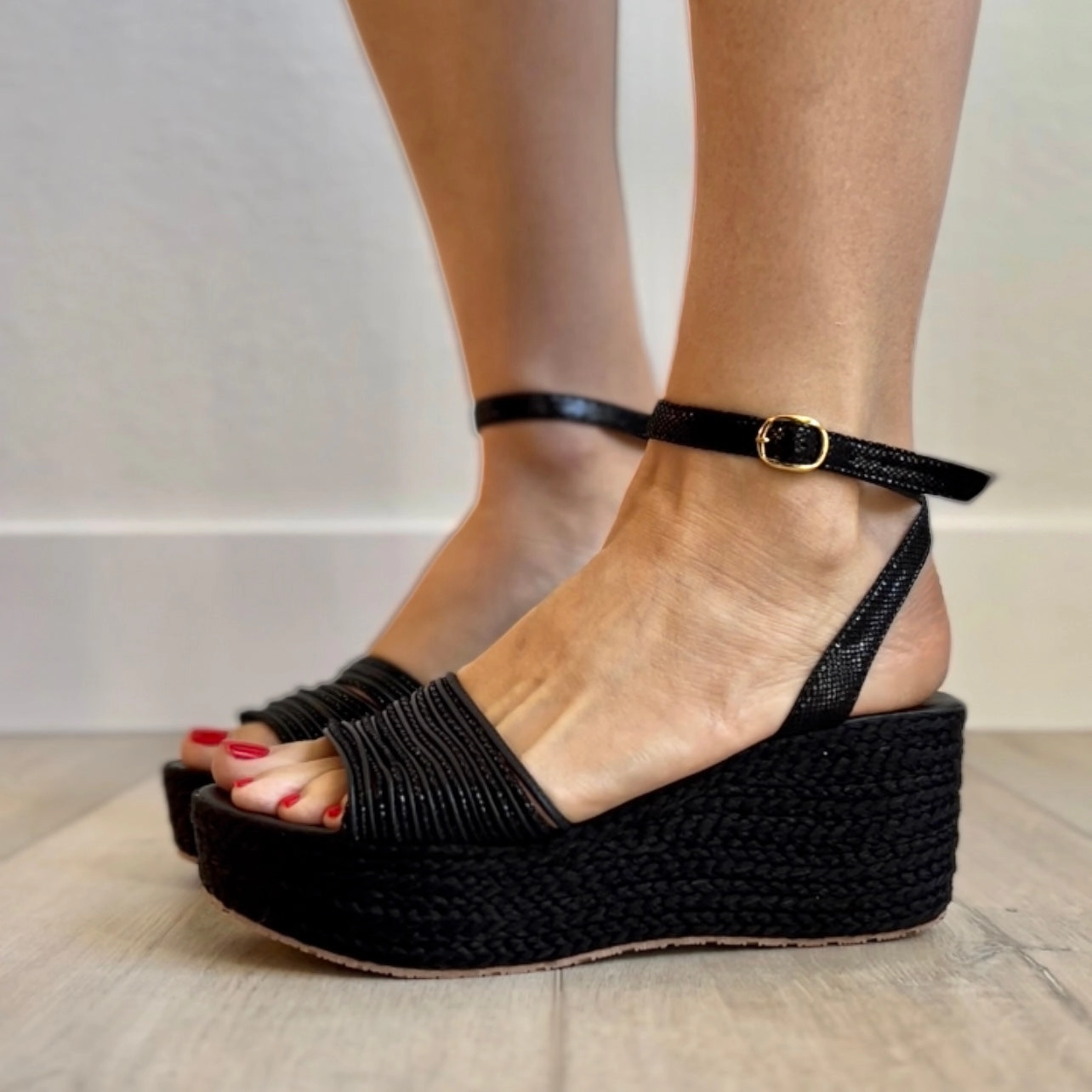 Camille Espadrille Holly Black Espadrilles - Low High